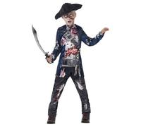 Jolly Rotten Pirate Black Deluxe Fancy Dress Costume Kids Unisex - Age 7-9