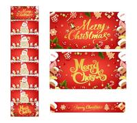 Jolly Santa Money Holder for Cash Gift Cards, 6-Pocket Christmas Card Holder, Festive Party Favor for Kids, Teens, Adults, Christmas Eve Gift Wrap Envelope Alternative (C)
