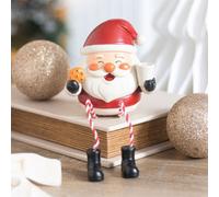 Jolly Santa Shelf Sitter Ornament With Dangly Legs