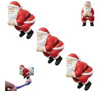 Jolly Santa Toothpaste Topper, 3D Print Santa Claus Topper, Funny Toothpaste Dispenser, Reusable Anti-Mess Toothpaste Cap, Novelty Christmas Bathroom Accessories (3Pcs)