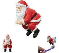 Jolly Santa Toothpaste Topper, Funny Santa Claus Toothpaste Cap, 3D Funny Butt Pooping Toothpastes Toppers, Reusable Anti-Mess Toothpaste Cap, Funny White Elephant Gifts for Family Friends (1PCS)