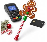 Jolly Tap Wand, Jolly Tap Credit Card Holder，E | Christmas Wand For Long Nails And Drive-Thru, Magic Wand Card Retriever For Atm & Pos Terminals, Wave Away Checkout Hassles