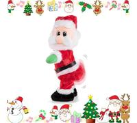 Jolly Twerking Santa Claus, Twerking Booty Shaking Dancing Santa Electric Dolls, Music Singing Animated Xmas Plush Wiggle Hip Santa's Toys, Funny Gift Home Decorations, Soft Plush (1 pc)