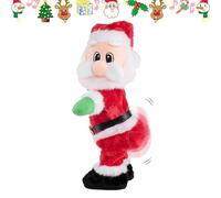 Jolly Twerking Santa Claus, Twerking Booty Shaking Dancing Santa Eléctrica Muñecas Eléctricas, Canto Musical Animado de Navidad Juguete de Peluche Wiggle Hip Santa's Toys, Divertido Regalo (1pcs)