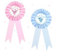 Jollyboom Cowboy or Cowgirl Gender Reveal Decorations, Dad to Be Mom to Be Corsage Tinplate Badge Pin for Boy or Girl He or She Gender Reveal Welcome Baby Pregnant Gift