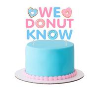 Jollyboom Donut Gender Reveal Decorations, We Donut Know Cake Topper for He or She What Will Baby Be Welcome Baby Shower Pregnancy Gift Party