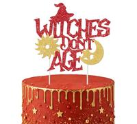 Jollyboom Halloween Witches Don't Age Birthday Decorations Cake Topper
