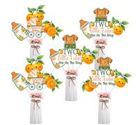 Jollyboom Two Little Cuties Baby Shower Decorations, Two Little Cuties Are On the Way Yard Table Centerpiece Sticks for Twin Baby Shower Decorations Indoor Outdoor