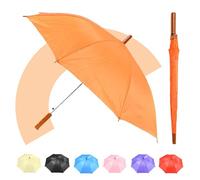 Jollybrolly Straight Stick Umbrella - Strong 8 Panel Winter Umbrella, Waterproof, Sun Protection, Wind Resistant, Large Canopy, Auto Open Feature