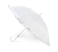 Jollybrolly White Wedding Umbrella with Frill - White