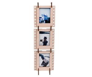 JollyLook 3 "Mini" photo frames, Natural wood