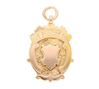 Jollys Jewellers Men's 9Carat Yellow Gold Shield Fob Pendant (23x30mm)