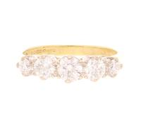 Jollys Jewellers Women's 18Carat Yellow Gold 0.60ct Diamond Eternity Ring (Size J) 4.5mm Widest | Luxury Ladies Ring