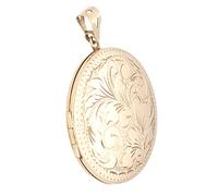 Jollys Jewellers Women's 9Carat Yellow Gold Circular Patterned Locket (40x39mm)