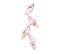 Jollys Jewellers Women's 9Carat Yellow Gold Pink Sapphire & Diamond Pendant (10.5x27.5mm)