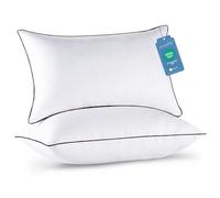 JOLLYVOGUE 2 Pack Bed Pillows for Sleeping-Hypoallergenic Pillow for Side and Back Sleeper Hotel Pillows Down Alternative Sleeping Pillows with Super Soft Plush Fiber Fill-Queen Size