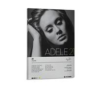 JOLO Adele - 21 Album Poster Wall Art Music Gifts Room Decor Poster Print Poster Gifts Tracklist Po Poster Decorative Painting Canvas Wall Posters And Art Picture Print Modern Family Bedroom Decor Po