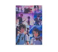 JOLO Anime Vintage Poster Your Name Tachibana Taki Miyamizu Mitsuha Poster Decorative Painting Canvas Wall Posters And Art Picture Print Modern Family Bedroom Decor Posters 08x12inch(20x30cm)