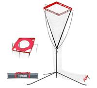 JOLORLY Volleyball Setter Trainer Net, Adjustable Height for Indoor and Outdoor Practice, Perfect for Serving, Spiking, and Setting Training Equipment (Red)