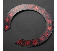 Jolsaawie 1 Pcs Soundhole Rosette Decal Sticker with Red Pattern for Acoustic Classical Guitar Parts Replacement