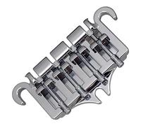 Jolsaawie 3 Point 4 String Bass Bridge Tailpiece Zinc Alloy Bridges with Saddle Replacement Parts for Style Bass,Silver