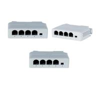 Jolsaawie 4 Port 1 In 3 Out Port PoE Extender Cascadable IEEE802.3af 100Mbs for IP Transmission Repeater Switch NVR IP Camera 3Pcs