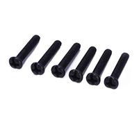 Jolsaawie 6 Pcs Electric Guitar Tremolo Bridge String Saddles Mount Adjust Conical Spring and Screws Black