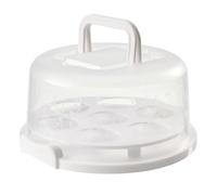 Jolsaawie Cake Carrier with Lid and Handle, Cupcake Carrier Holder Cupcakes, Plastic Round Cake Transport Storage Container