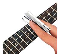 Jolsaawie Guitar Slide Steel Solid Stainless Tone Bar Hawaiian Slider for Acoustic Electric Guitar Instruments Portable(Chrome Color)