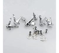 Jolsaawie Silver 6R Locking Tuning Key Set Fully Enclosed Electric Wooden Guitar String Button