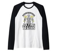 Jolting Trades Available When The Lights Go Out Electrician Raglan Baseball Tee