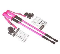 Joluvi Unisex Active Trekking Poles, 68-135 cm, Size, Neon Pink/Black
