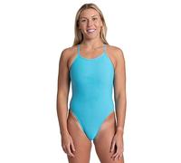 Jolyn Jackson 4 Tie Back Women's Athletic One Piece Swimsuit for Competitive Swimming, Lifeguarding, Medium-Full Coverage, Hawaii Blue, 34
