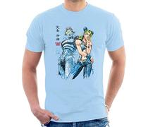 Jolyne Cujoh Watercolour Jojos Bizarre Adventure Men's T-Shirt Sky Blue