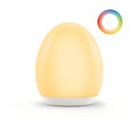 Jolywell Baby Night Light for Kids, Rechargeable Egg, 8 Color-Changing Modes, Dimmable, 1-Hour Timer & Touch Control, White