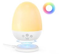 JolyWell Baby Night Light with White Noise Machine, Dimmable RGB Night Light for Kids, 3 Color Temperatures, Stepless Dimming, USB-C Rechargeable, Touch Lamp for Nursery & Bedroom