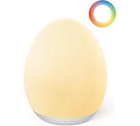 JolyWell Night Light for Kids - 8 Colors Changing Baby Lamp, Stepless Dimming, BPA-Free Nursery, USB Rechargeable Egg Light for Newborns and Breastfeeding