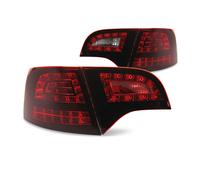 JOM Complete LED Tail Lights Smoke Dark Red Set For Audi A4 8E B7 Avant