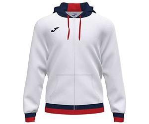 Joma 3XL Comfort II Hooded Jacket, Unisex-Adult, White-Navy