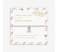 Joma A Little Christmas Santa Paws Children's Bracelet - Silver