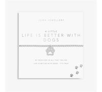 Joma A Little Life Is Better With Dogs Bracelet - Silver