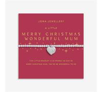 Joma A Little Merry Christmas Wonderful Mum Bracelet - Silver
