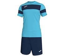 Joma Academy II M/Short Training Suit, Men, Fluor-Navy Turquoise, XL