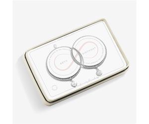 Joma Boxed Infinity 40 Birthday Set of 2 Bracelets - Silver