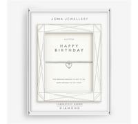 Joma Boxed Lab Grown Happy Birthday Heart Bracelet - Silver
