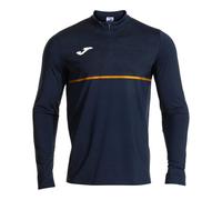 Joma Boys' Half-Zip Running Sweatshirt, 4XS-2XS, Sports Shirt with Thermal Lining for School and Training, Record III Blue