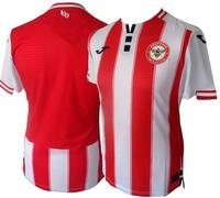 Joma Brentford FC Men's Home Football Shirt Jersey 2025-2026 (UK, Alpha, XL, Regular, Regular) Red/White