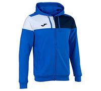 Joma Men's Crew V Hooded Jacket, Royal Navy White, 12-13 años