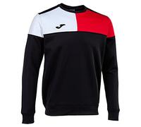Joma Men's Crew V Sweatshirt, Black red White, XL