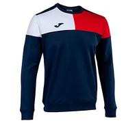 Joma Men's Crew V Sweatshirt, Navy Blue, Red, White, S